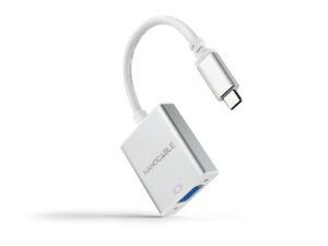 Nanocable USB-C/M a VGA/H 10cm Plata