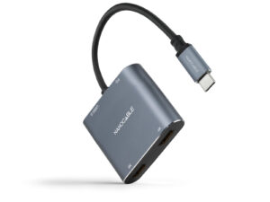 Adaptador Nanocable USB-C a 2xHDMI/USB 2.0