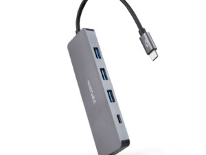 Hub Nanocable USB-C a 1xUSB-A/1xUSB-C Gris
