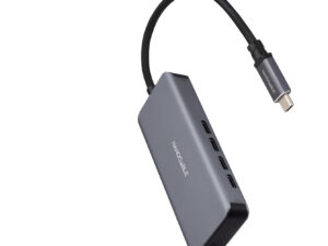 Hub Nanocable USB-C a 4xUSB-C 3.0 Gris