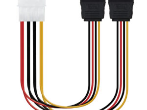 Nanocable 2xSATA a Molex (4-pin) 20cm