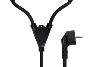 Nanocable Schuko/M a 2xC13/H 1.8m Negro