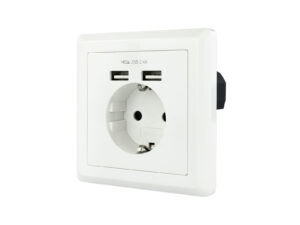 Enchufe Nanocable Pared 2xUSB Blanco