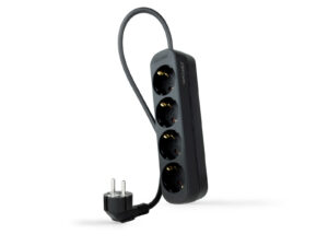 Regleta Nanocable 4xSchuko 1.4m Negra