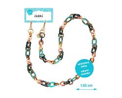 Cadena ZANAÉ karma tierra azul 130cm Multicolor