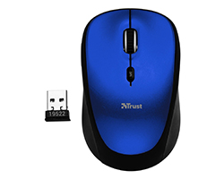 Ratón Trust Yvi Óptico Wireless RF 1600dpi Azul