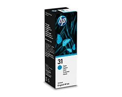 Botella de Tinta HP 31 Cian 70ml 8000 páginas