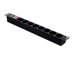 Regleta Aiten Data 8xSchuko Rack 1U Negra Regleta Aiten Data 8xSchuko Rack 1U Negra