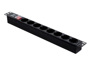 Regleta Aiten Data 8xSchuko Rack 1U Negra
