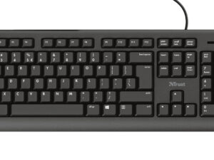 Teclado TRUST Primo Diestro QWERTY Negro