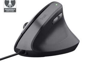 Ratón Vertical Trust Bayo II Óptico USB-A Negro