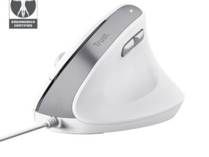 Ratón Vertical Trust Bayo II Óptico USB-A Blanco