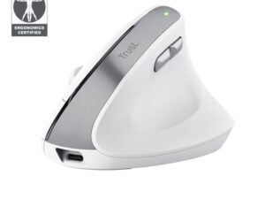 Ratón Vertical Trust Bayo II Óptico RF Blanco