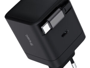 Cargador Trust Maxo Retráctil 65W USB-C Negro