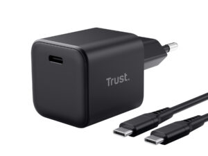 Cargador Pared Trust Maxo 65W USB-C+Cable Negro