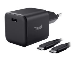 Cargador Pared Trust Maxo 65W USB-C +cable Negro