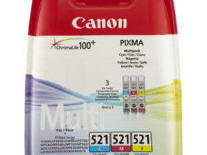 Tinta Canon CLI-521 Pack Tricolor 9ml