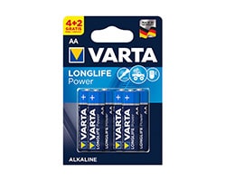 Pilas VARTA Longlife Power AA LR6 Blister 6 (4+2)