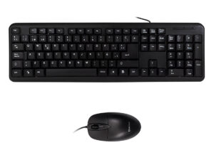 Teclado+Ratón UNYKA USB 1200dpi OEM Negro
