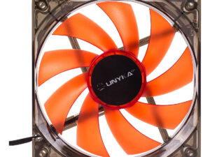 Ventilador 12x12 UNYKA LED Rojo 3Pin/PWM