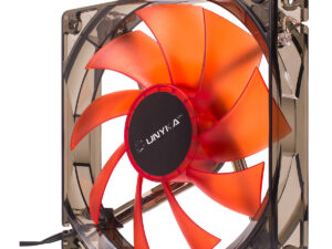 Ventilador 12x12 UNYKA LED Rojo 3Pin/PWM