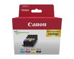 Tinta Canon CLI-551 Pack Negro/Tricolor