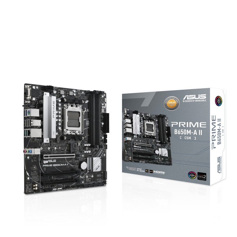 ASUS PRIME B650M-A II-CSM:(AM5) 4DDR5 DP HDMI VGA mATX ASUS PRIME B650M-A II-CSM:(AM5) 4DDR5 DP HDMI VGA mATX