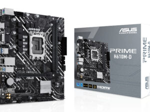 ASUS PRIME H610M-D: (1700) 2DDR5 VGA HDMI RJ45 mATX