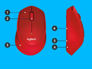 Ratón LOGITECH M330 Silent RF 1000dpi Rojo