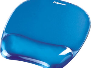 Reposamuñecas Fellowes Gel Crystal Azul