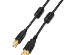 Cable AISENS USB-A/M a USB-B/M 5m Negro