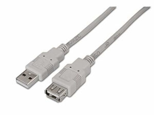 Cable AISENS USB-A/M a USB-A/H 1.8M Beige