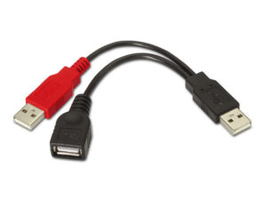Cable AISENS USB-A/M a 2xUSB-A/H/M 15cm