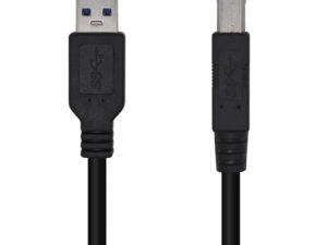 Cable AISENS USB-A/M a USB-B/M 2m Negro