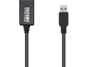 Cable AISENS USB-A/M a USB-A/H 5m Negro