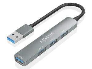 Hub AISENS USB-A 3.0 a 3USB 2.0/1USB-A Gris