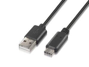 Cable AISENS USB-C/M a USB-A/M 0.5m Negro