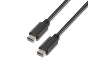 Cable AISENS USB-C/M a USB-C/M 1m Negro