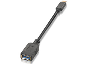 Cable AISENS USB-C/M a USB-A/H 15cm Negro