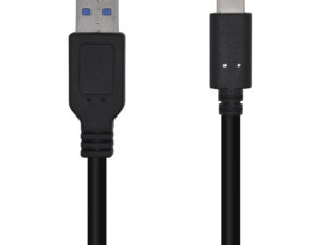 Cable AISENS USB-A/M a USB-C/M 0.5m Negro