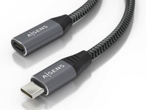 Cable AISENS USB-C/M a USB-C/H 2m Gris