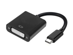 Cable AISENS USB-C/M a DVI-I/H 15cm Negro