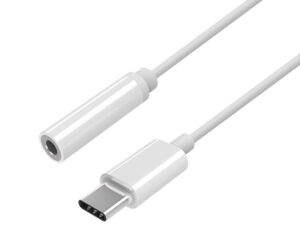 Cable AISENS USB-C/M a 3.5mm/H 15cm Blanco