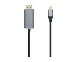 Cable AISENS USB-C/M a DP/M Negro 0.8m
