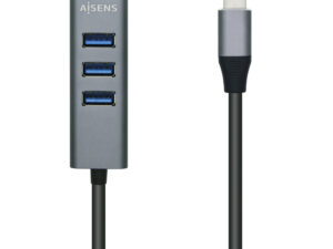 Hub AISENS USB-C 3.0 a 4xUSB-A 3.0 Gris