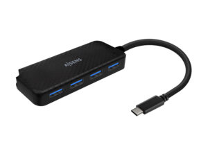 Hub AISENS USB-C 3.0 a 4xUSB-A 3.0 Negro