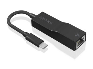 Adaptador AISENS USB-C/M a RJ45/H 11cm Negro