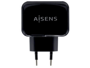 Cargador de Pared AISENS 17W 2xUSB-A Negro