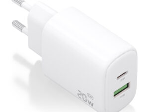 Cargador Pared AISENS Usb-C/Usb-A 20W Blanco
