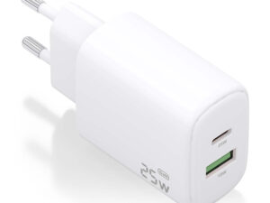 Cargador Pared AISENS Usb-C/Usb-A 25W Blanco